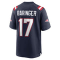 Jdoa NE.Patriots #17 Bryce Baringer Navy Team Game Jersey