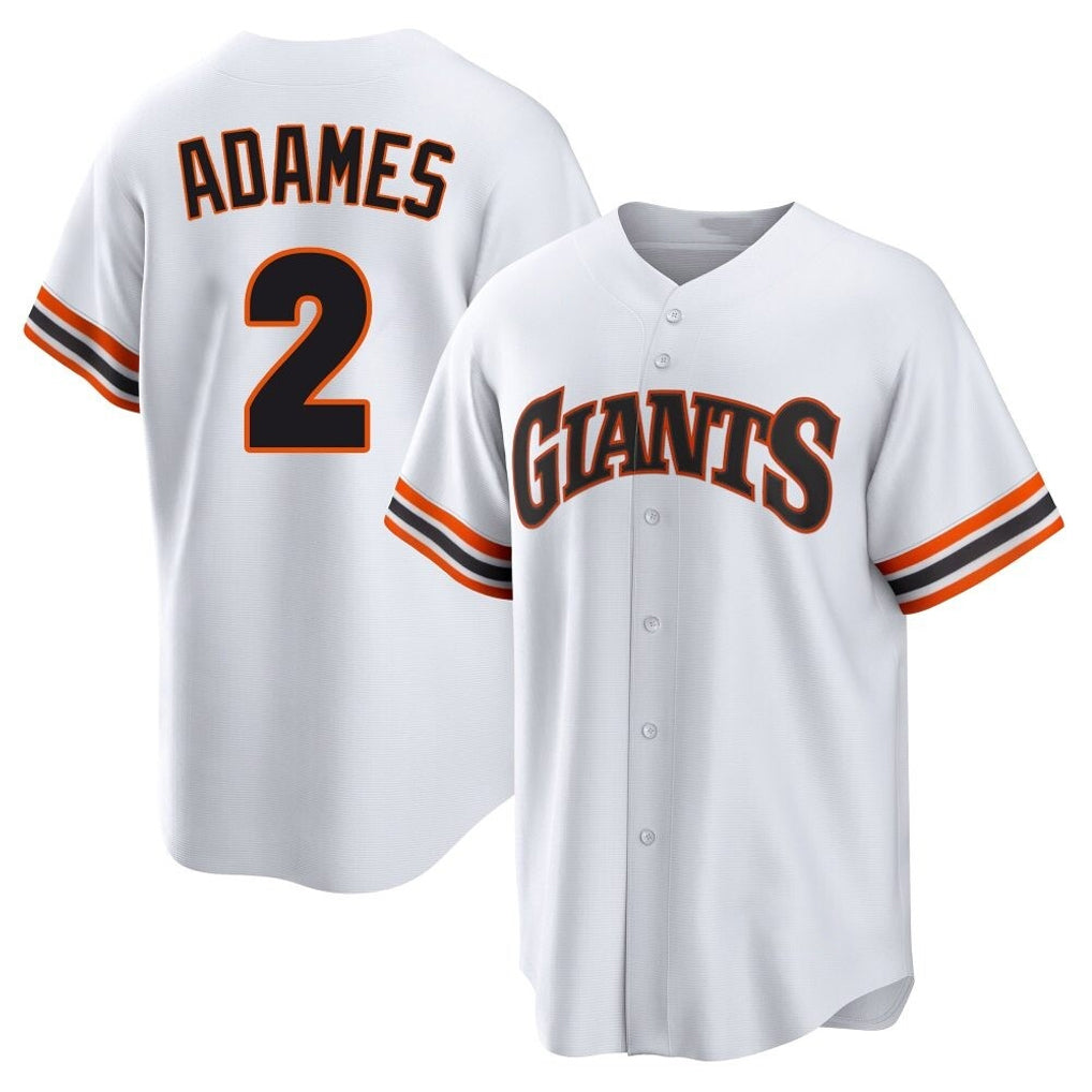 SF.Giants #2 Willy Adames Player White Home Game Jdoa Stitched Jerseys