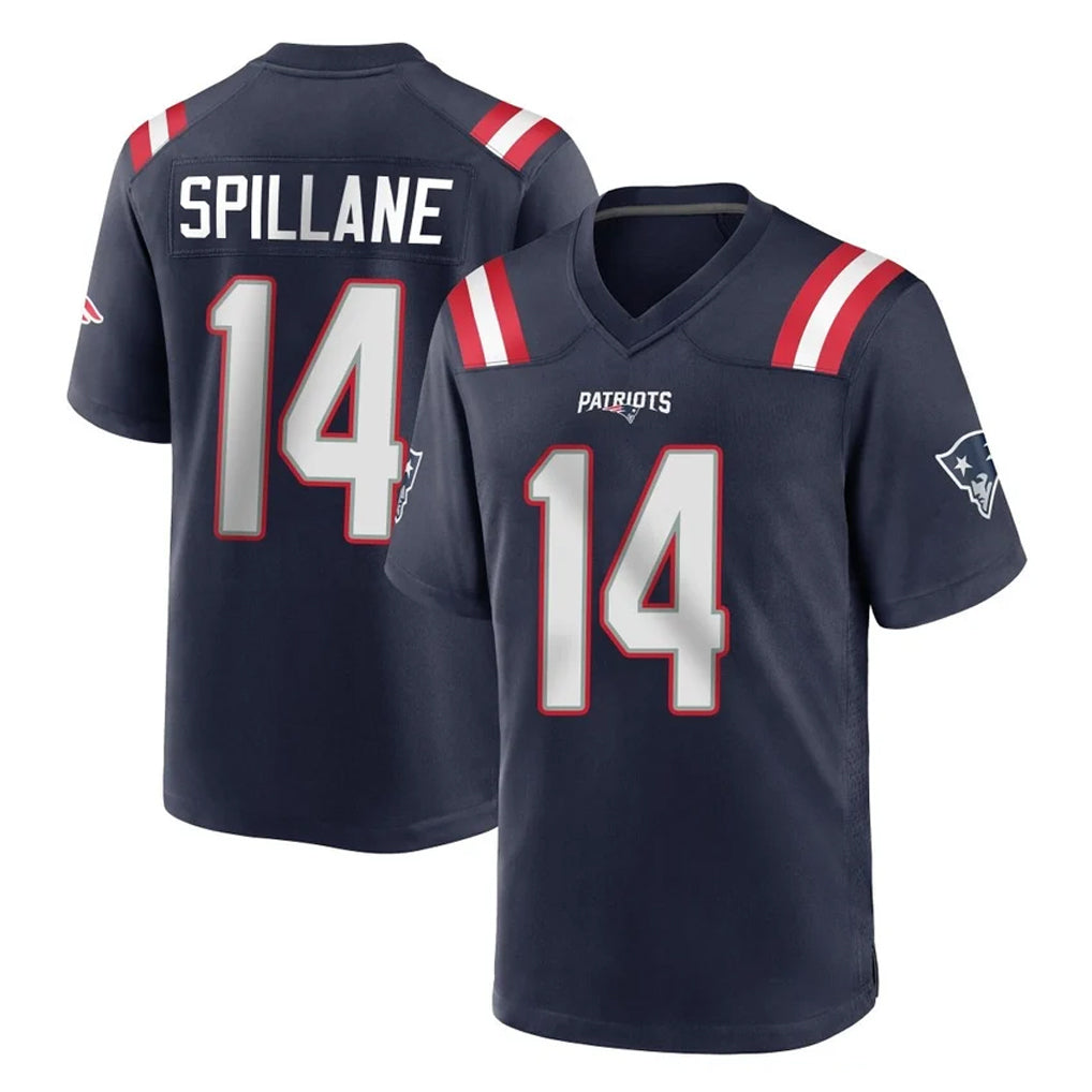 NE.Patriots #14 Robert Spillane Player Navy Home Game Jdoa Stitched Jerseys