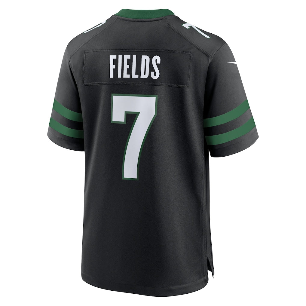 Jdoa NY.Jets #7 Justin Fields Stealth Black Game Jersey