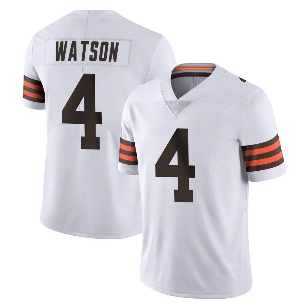 C.Browns #4 Deshaun Watson Player White Vapor Untouchable Limited Home Game Jdoa Stitched Jerseys