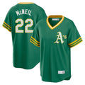 Athletics #22 Jeff McNeil Player Kelly Green Cooperstown Collection T-shirt Game Jdoa Stitched Jerseys