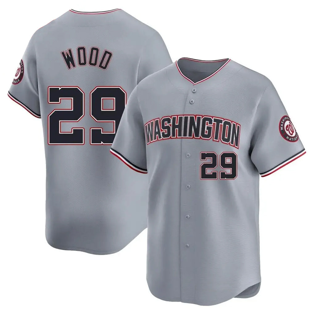 W.Nationals #29 James Wood Player Gray City Connect Limited Alternate Jdoa Stitched Jerseys