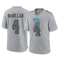 C.Panthers #4 Tetairoa McMillan Player Gray Atmosphere Fashion Game Jdoa Stitched Jerseys
