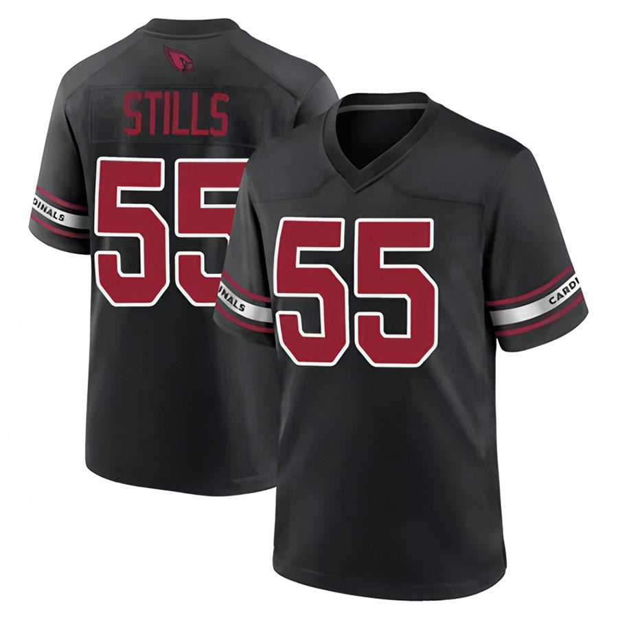 A.Cardinals #55 Dante Stills Player Black Home Game Jdoa Stitched Jerseys