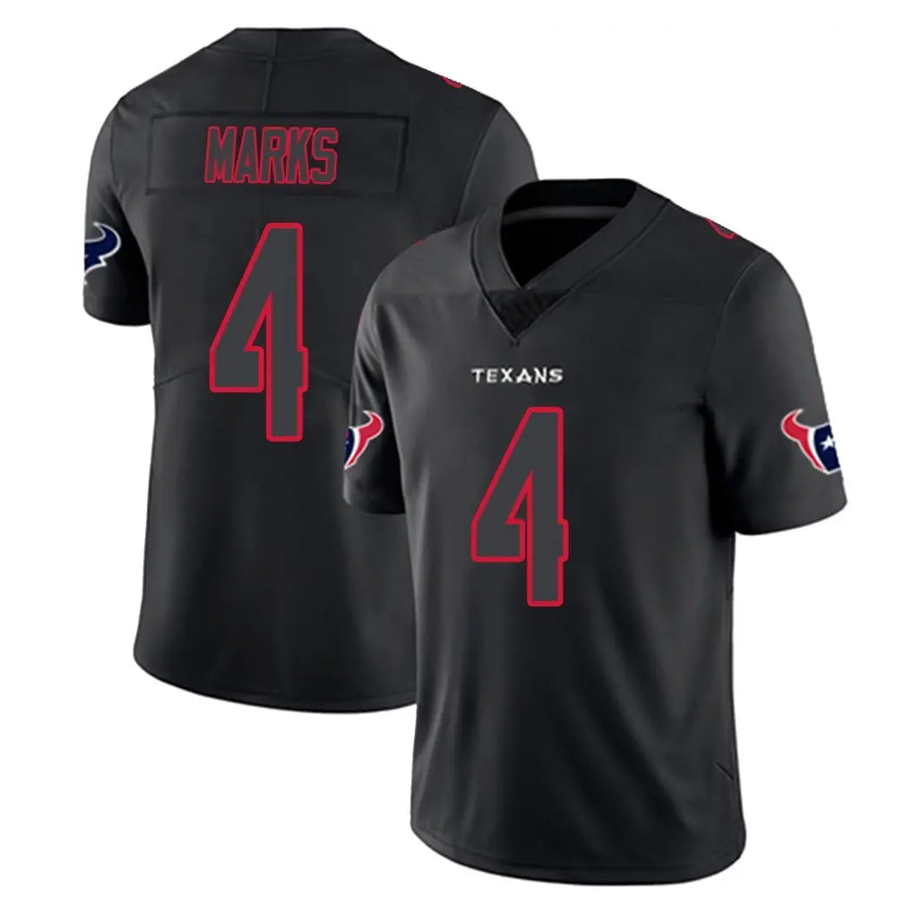 H.Texans #4 Woody Marks Player Black Impact Limited Game Jdoa Stitched Jerseys