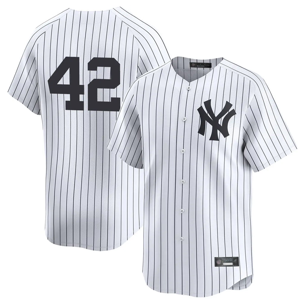 NY.Yankees #42 Mariano Rivera Player White Limited Jdoa Stitched Jerseys