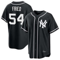 NY.Yankees #54 Max Fried Player Black Out Game Jdoa Stitched Jerseys