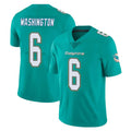 M.Dolphins #6 Malik Washington Player Aqua Limited Vapor Untouchable Home Game Jdoa Stitched Jerseys