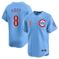C.Cubs #8 Ian Happ Player Light Blue Limited Home Jdoa Stitched Jerseys