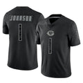 C.Bears #1 Jaylon Johnson Player Black REFLECTIVE Limited Game Jdoa Stitched Jerseys