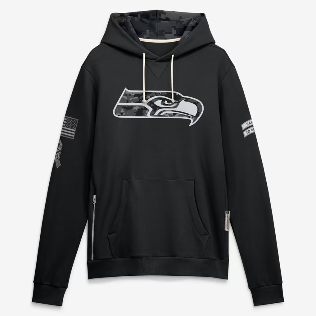 S.Seahawks 2026 Black Logo Pullover Hoodies Limited Game Jdoa Stitched Jerseys