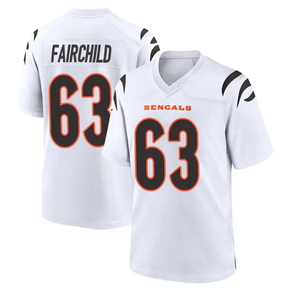 C.Bengals #63 Dylan Fairchild Player White Home Game Jdoa Stitched Jerseys