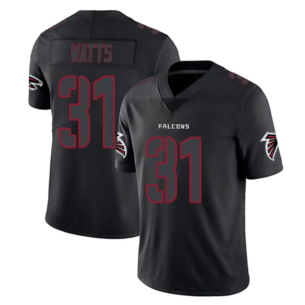 A.Falcons #31 Xavier Watts Player Black Impact Limited Game Jdoa Stitched Jerseys
