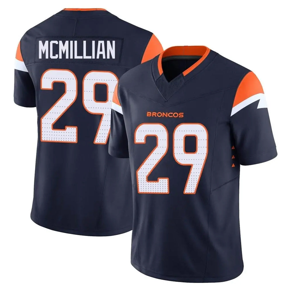 D.Broncos #29 Ja'Quan McMillian Player Navy Limited Vapor F.U.S.E. Home Game Jdoa Stitched Jerseys