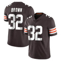 C.Browns #32 Jim Brown Player Brown Color Vapor Untouchable Limited Home Game Jdoa Stitched Jerseys