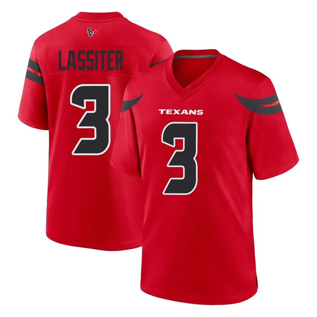 H.Texans #3 Kamari Lassiter Player Red Alternate Home Game Jdoa Stitched Jerseys