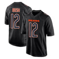C.Bears #12 Devin Bush Player Carbon Black Fashion Game Jdoa Stitched Jerseys