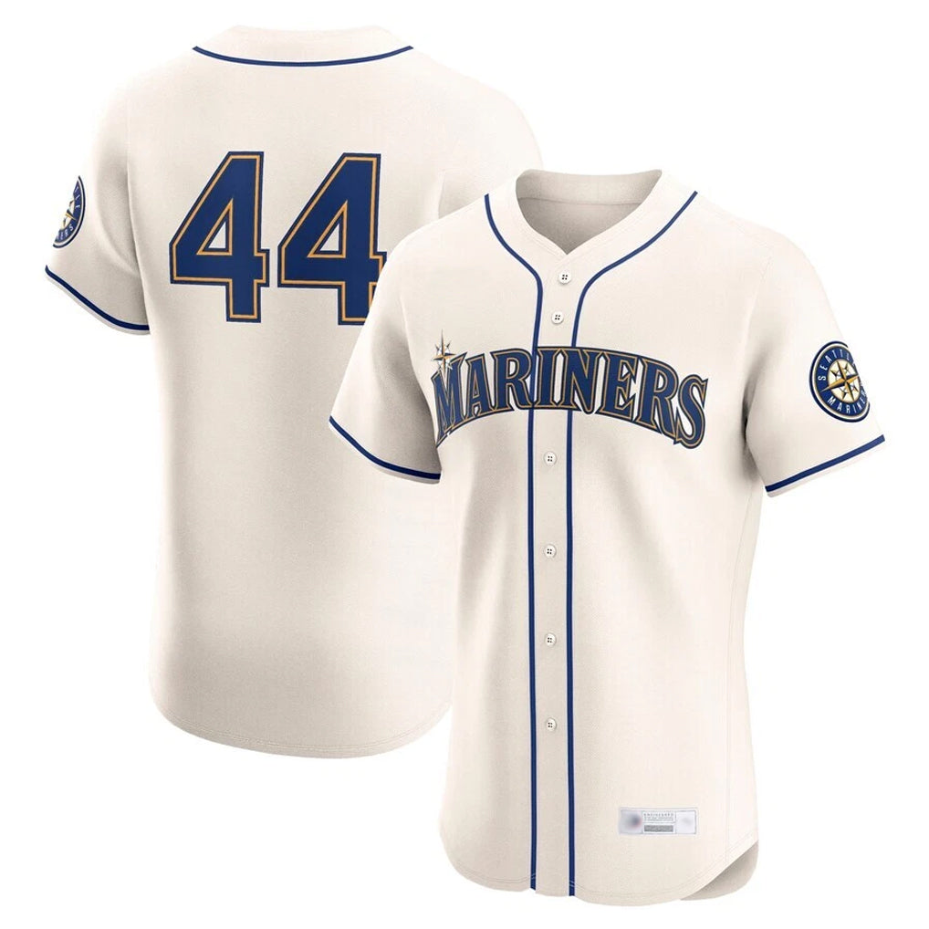 S.Mariners #44 Julio Rodriguez Player Cream Home Limited Elite Jdoa Stitched Jerseys