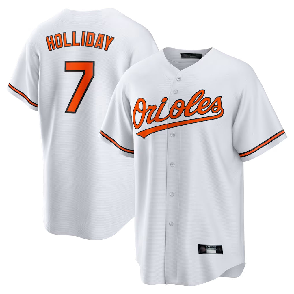 B.Orioles #7 Jackson Holliday Player White Home Game Jdoa Stitched Jerseys