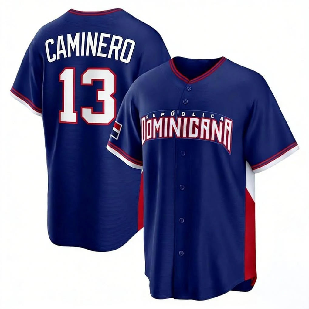 T.Bay Rays #13 Junior Caminero Player Royal 2026 World Classic Limited Jdoa Stitched Jerseys