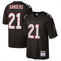 A.Falcons #21 Deion Sanders Mitchell & Ness Black 1992 Retired Player Replica Jdoa Stitched Jerseys