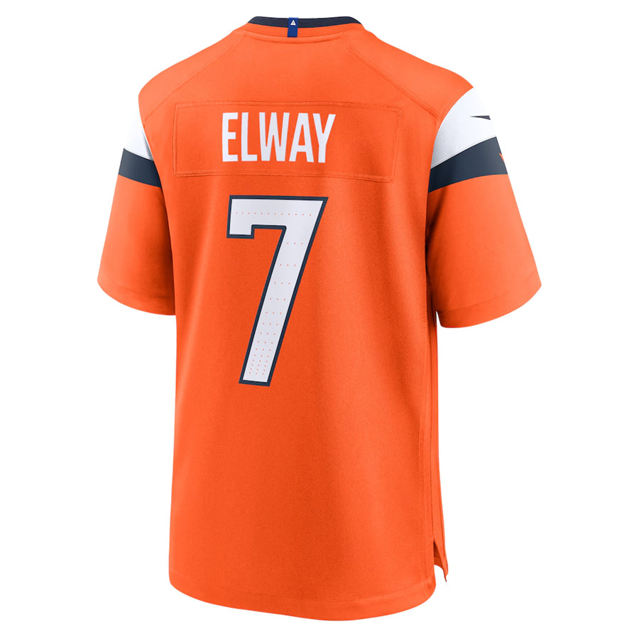 D.Broncos #7 John Elway Player Orange Home Game Jdoa Stitched Jerseys