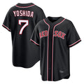B.Red Sox #7 Masataka Yoshida Player Black Out Home Game Jdoa Stitched Jerseys