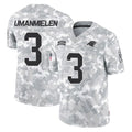 C.Panthers #3 Princely Umanmielen Player Arctic Camo Salute to Service Limited Game Jdoa Stitched Jerseys