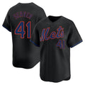 NY.Mets #41 Tom Seaver Player Black Alternate Home Limited Jdoa Stitched Jerseys