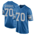 D.Lions #70 Juice Scruggs Player Blue Vapor Untouchable Throwback Game Jdoa Stitched Jerseys