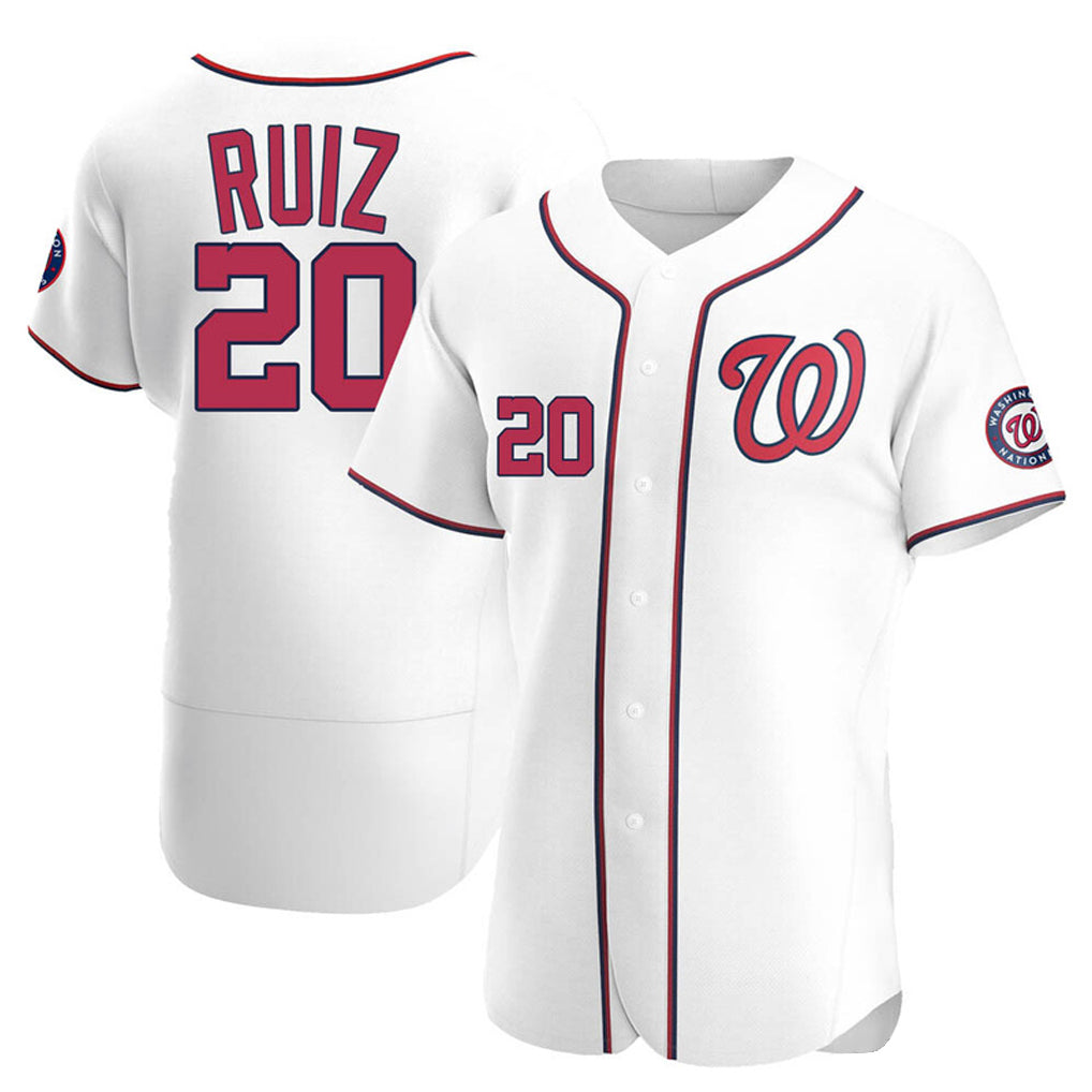 W.Nationals #20 Keibert Ruiz Player White Elite Home Jdoa Stitched Jerseys