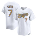LA.Dodgers #7 Blake Snell Player Gold Collection Limited Home Jdoa Stitched Jerseys