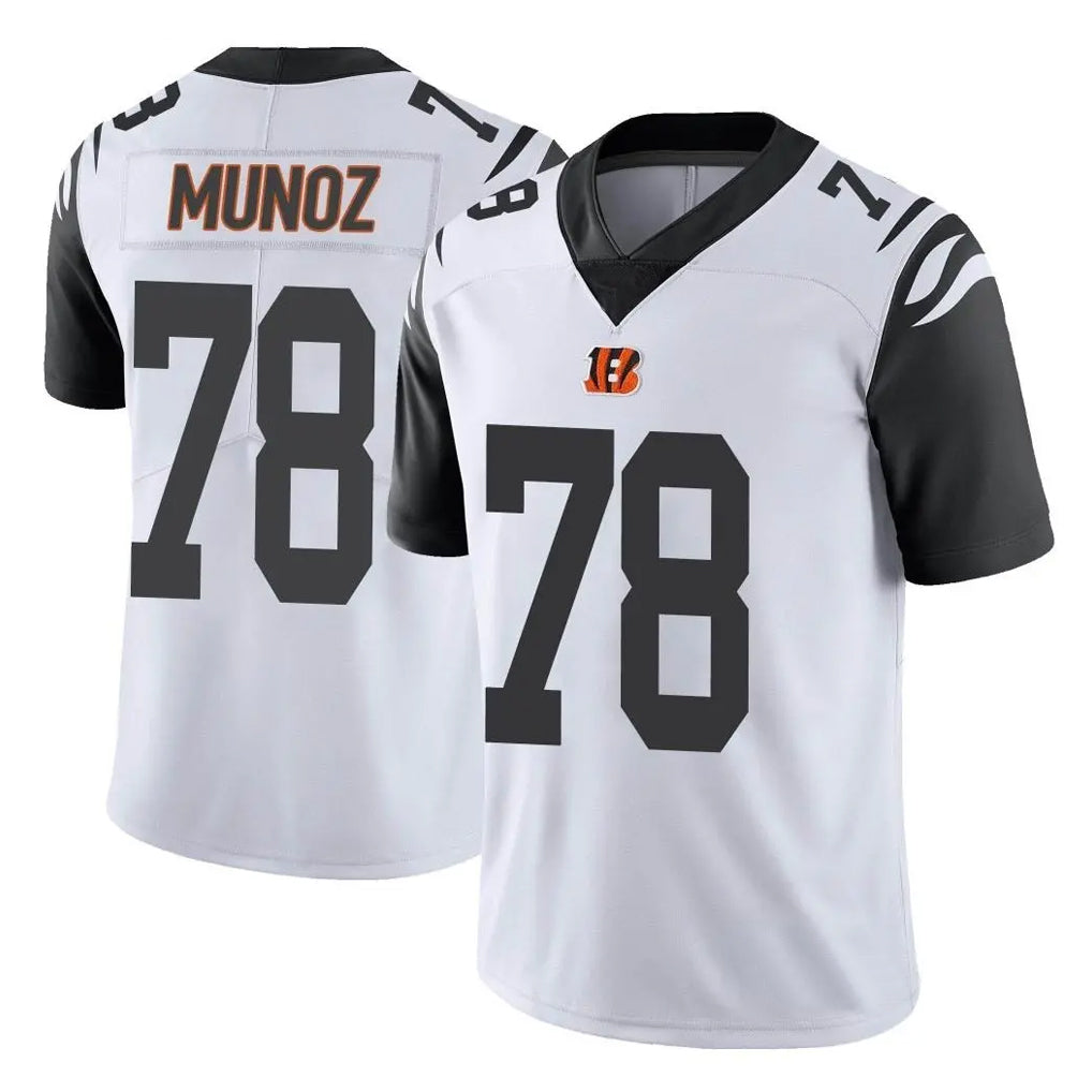 C.Bengals #78 Anthony Munoz Player White Color Rush Vapor Untouchable Limted Home Game Jdoa Stitched Jerseys