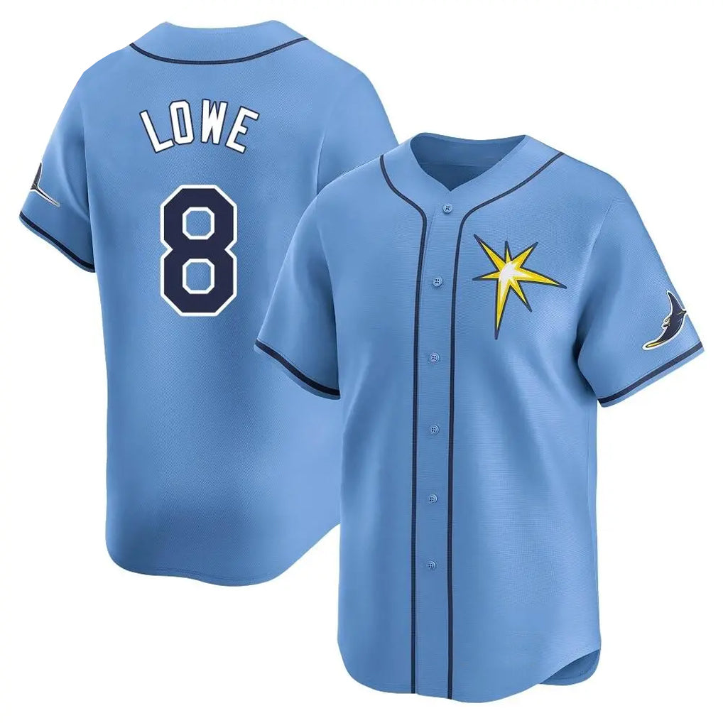 T.Bay Rays #8 Brandon Lowe Player Light Blue Home Limited Jdoa Stitched Jerseys