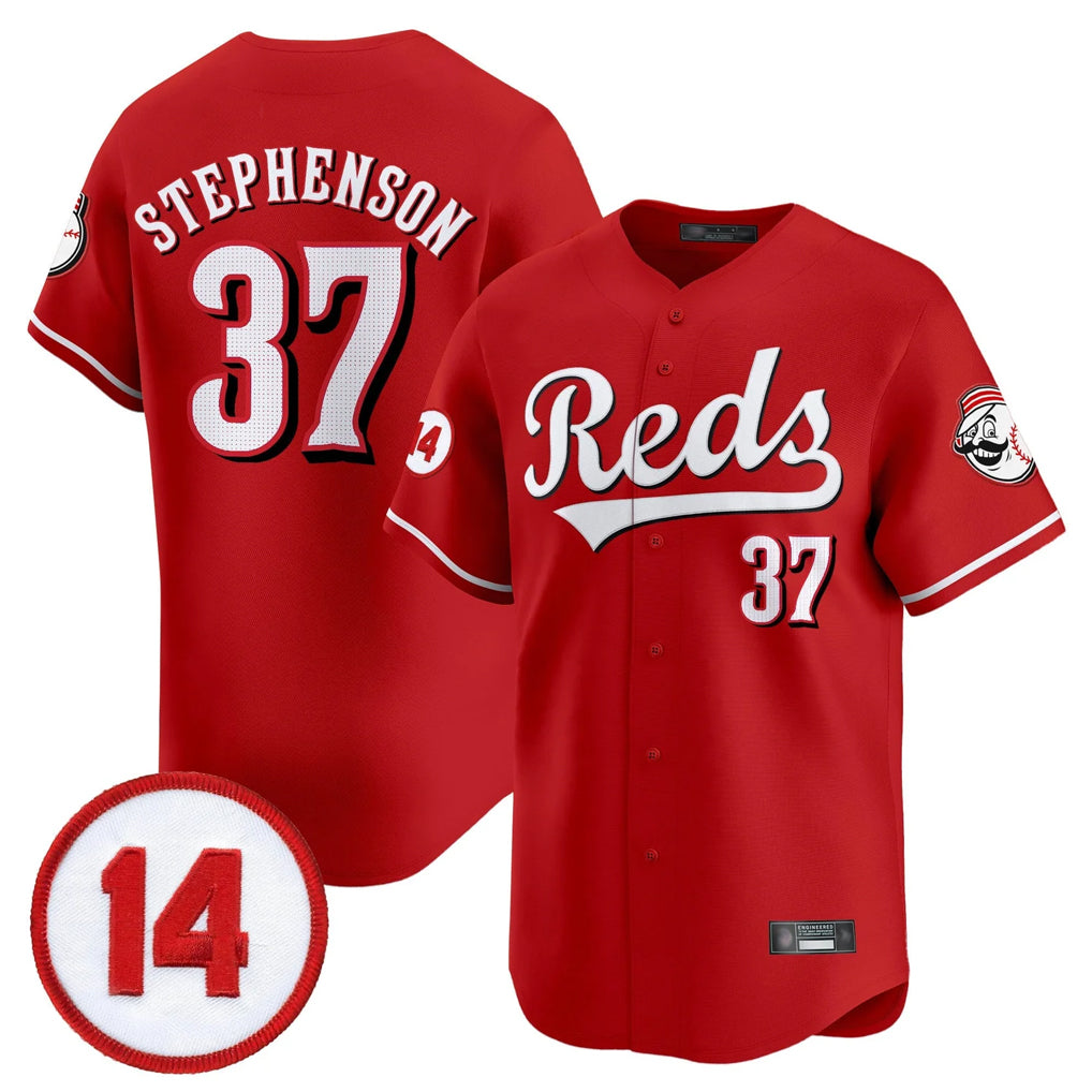 C.Reds #37 Tyler Stephenson Player Red Vapor Premier Limited Home Jdoa Stitched Jerseys