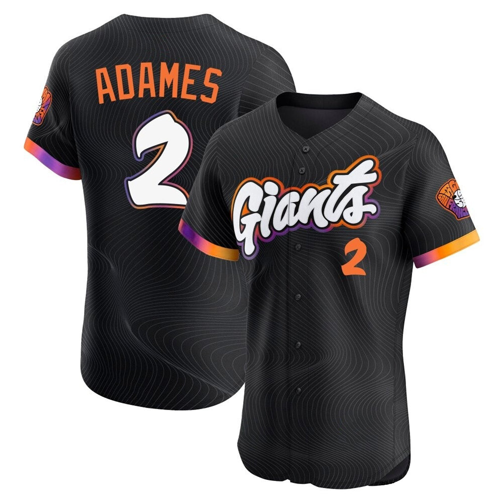 SF.Giants #2 Willy Adames Player Black 2025 City Connect Home Limited Elite Jdoa Stitched Jerseys
