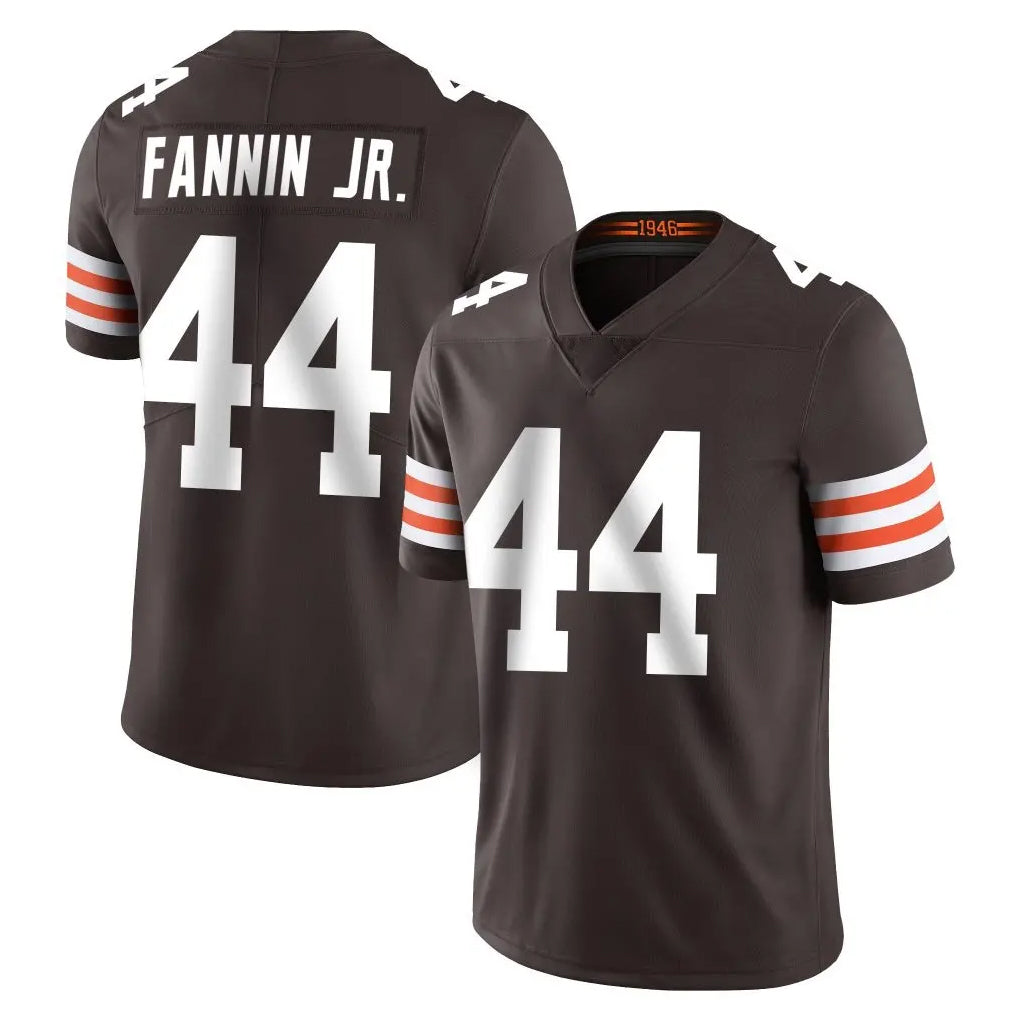 C.Browns #44 Harold Fannin Jr. Player Brown Color Vapor Untouchable Limited Home Game Jdoa Stitched Jerseys