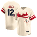 LA.Angels #12 Jorge Soler Player Cream City Connect Limited Home Jdoa Stitched Jerseys