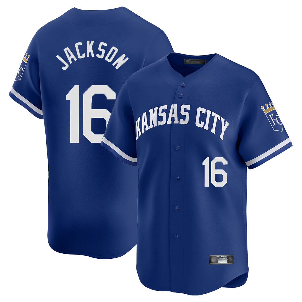 KC.Royals #16 Bo Jackson Player Royal Limited Home Jdoa Stitched Jerseys