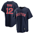 B.Red Sox #12 Connor Wong Player Navy Home Game Jdoa Stitched Jerseys