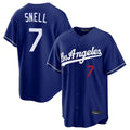 LA.Dodgers #7 Blake Snell Player Royal Game Home Jdoa Stitched Jerseys