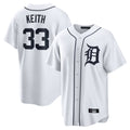 D.Tigers #33 Colt Keith Player White Home Game Jdoa Stitched Jerseys