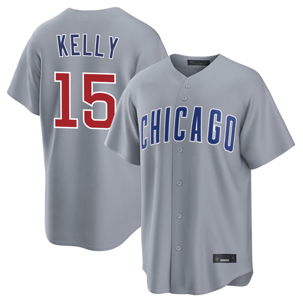 C.Cubs #15 Carson Kelly Player Gray Home Game Jdoa Stitched Jerseys