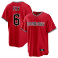 C.Guardians #6 David Fry Player Red Home Game Jdoa Stitched Jerseys