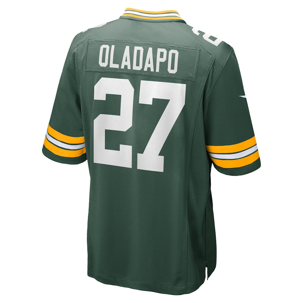 Jdoa GB.Packers #27 Kitan Oladapo Green Game Jersey
