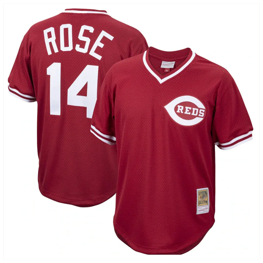 C.Reds #14 Pete Rose Player Red Throwback Cooperstown Collection Limited T-shirt Jdoa Stitched Jerseys