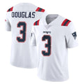 NE.Patriots #3 DeMario Douglas Player White Vapor Untouchable Home Game Jdoa Stitched Jerseys
