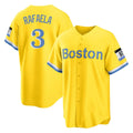 B.Red Sox #3 Ceddanne Rafaela Player Yellow Home Game Jdoa Stitched Jerseys