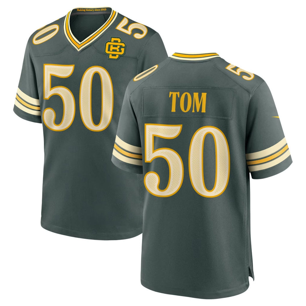 GB.Packers #50 Zach Tom Player Green 2026 Rivalries Collection Home Game Jdoa Stitched Jerseys